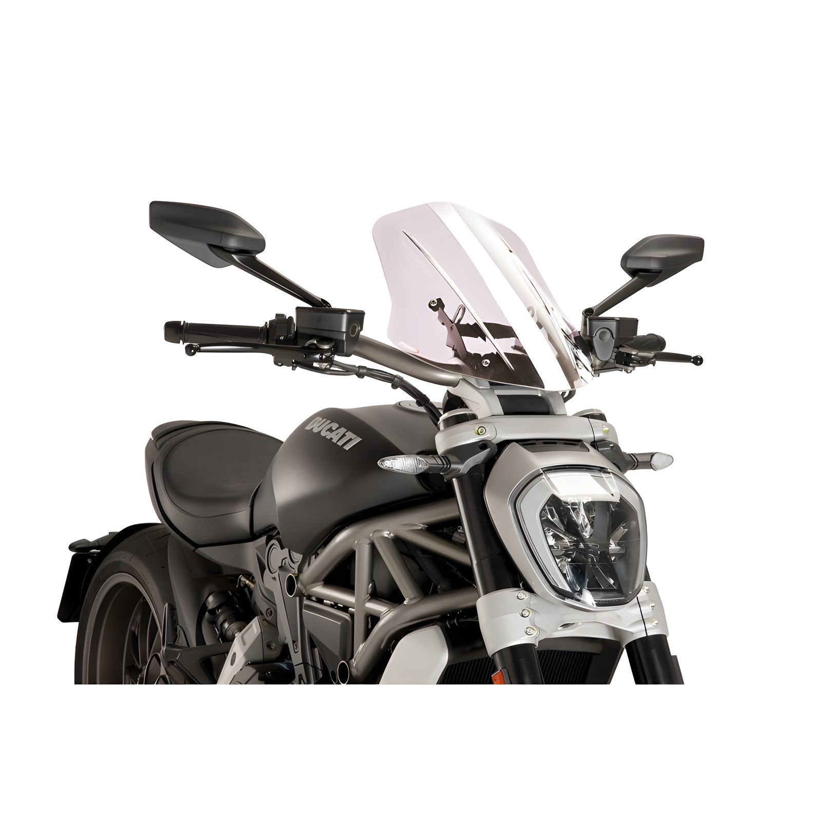 CUPOLINO NAKED N.G. TOURING REGOLABILE PUIG COMPATIBILE PER DUCATI X DIAVEL 1200 S 2019 > 2024 TRASPARENTE 8922W