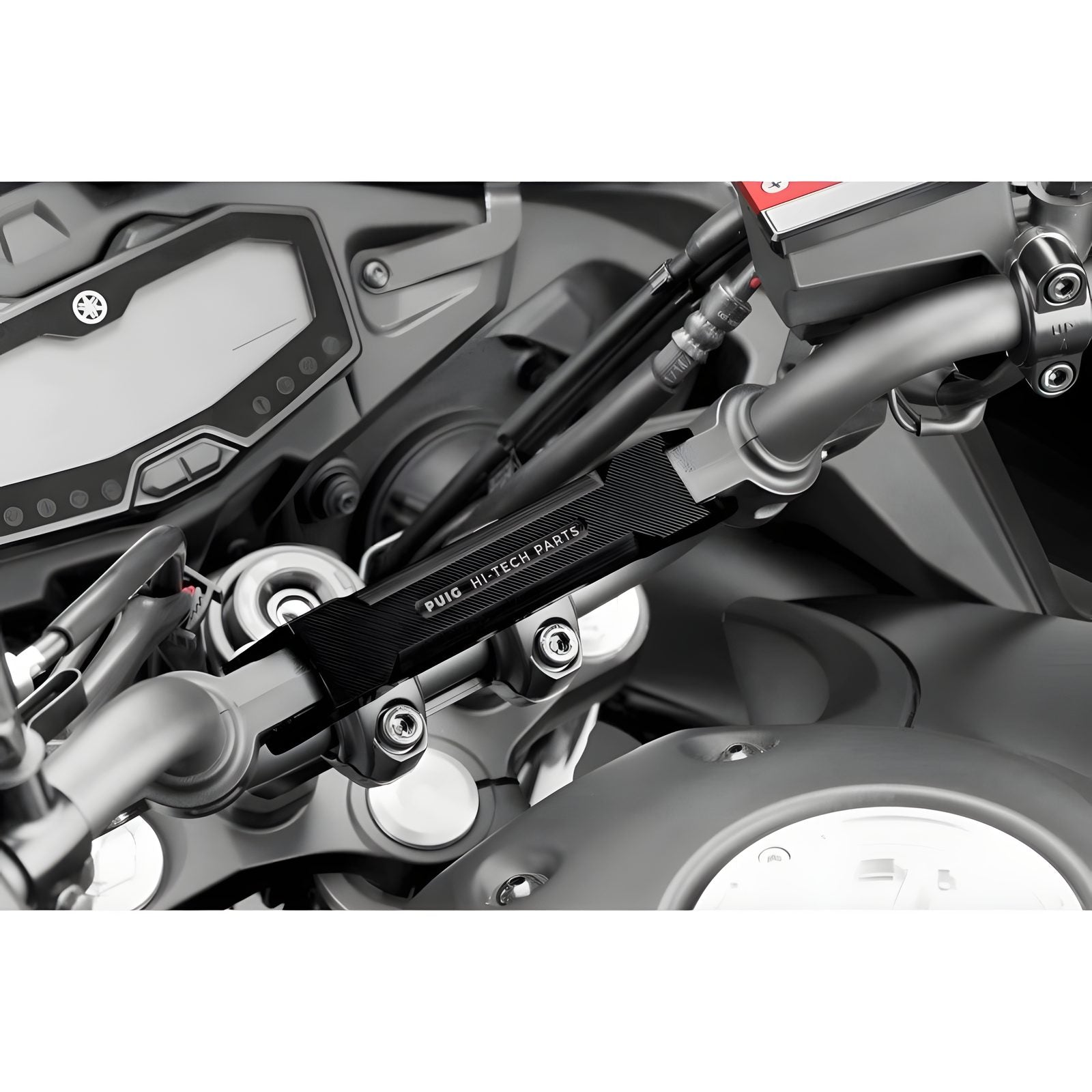 RINFORZO MANUBRIO PUIG COMPATIBILE PER YAMAHA MT-07 700 TRACER 2016 > 2017 NERO  RICONDIZIONATO 9256N