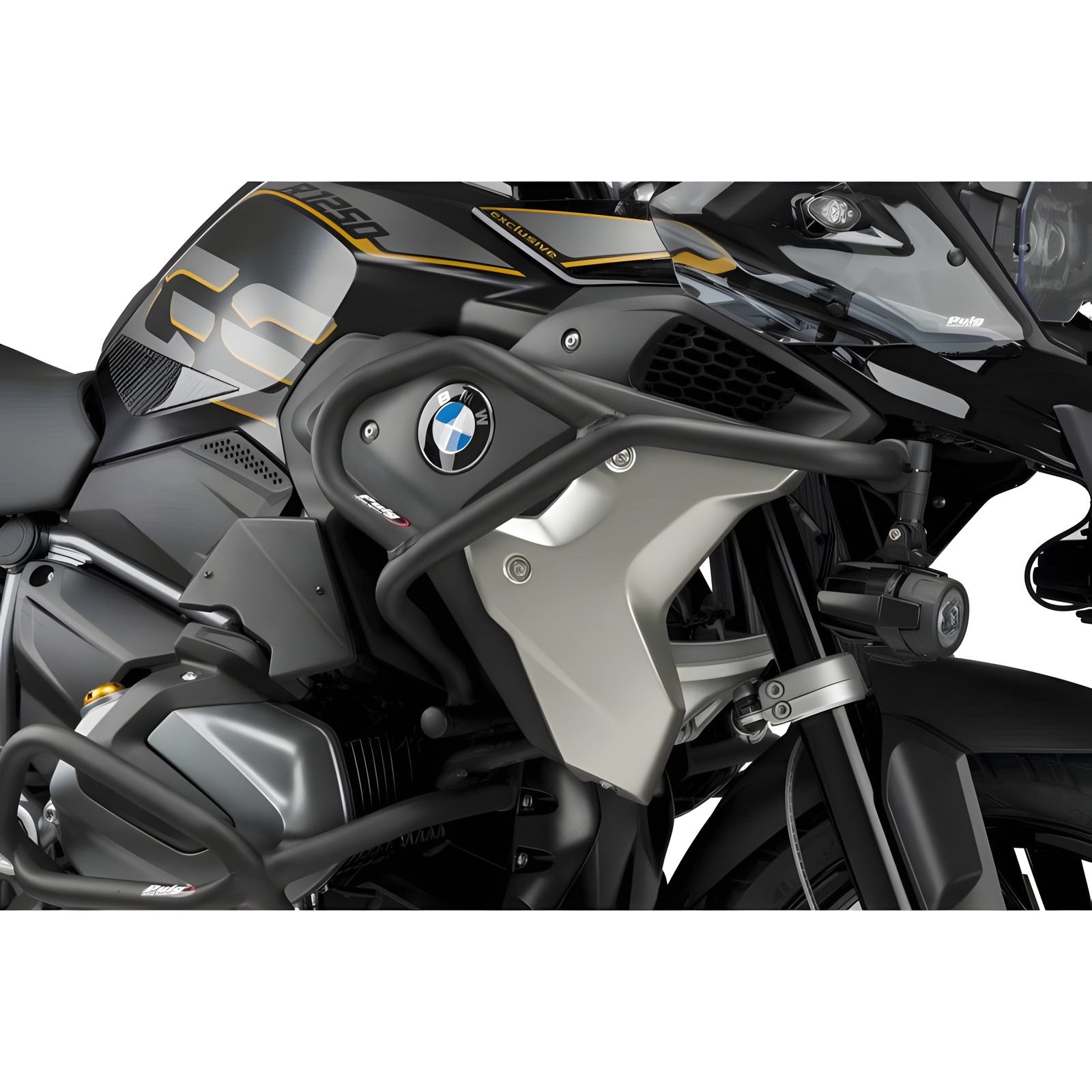 BARRE DI PROTEZIONE MOTORE PUIG COMPATIBILE PER BMW R 1200 GS EXCLUSIVE 2017 > 2018 NERO  RICONDIZIONATO 9461N