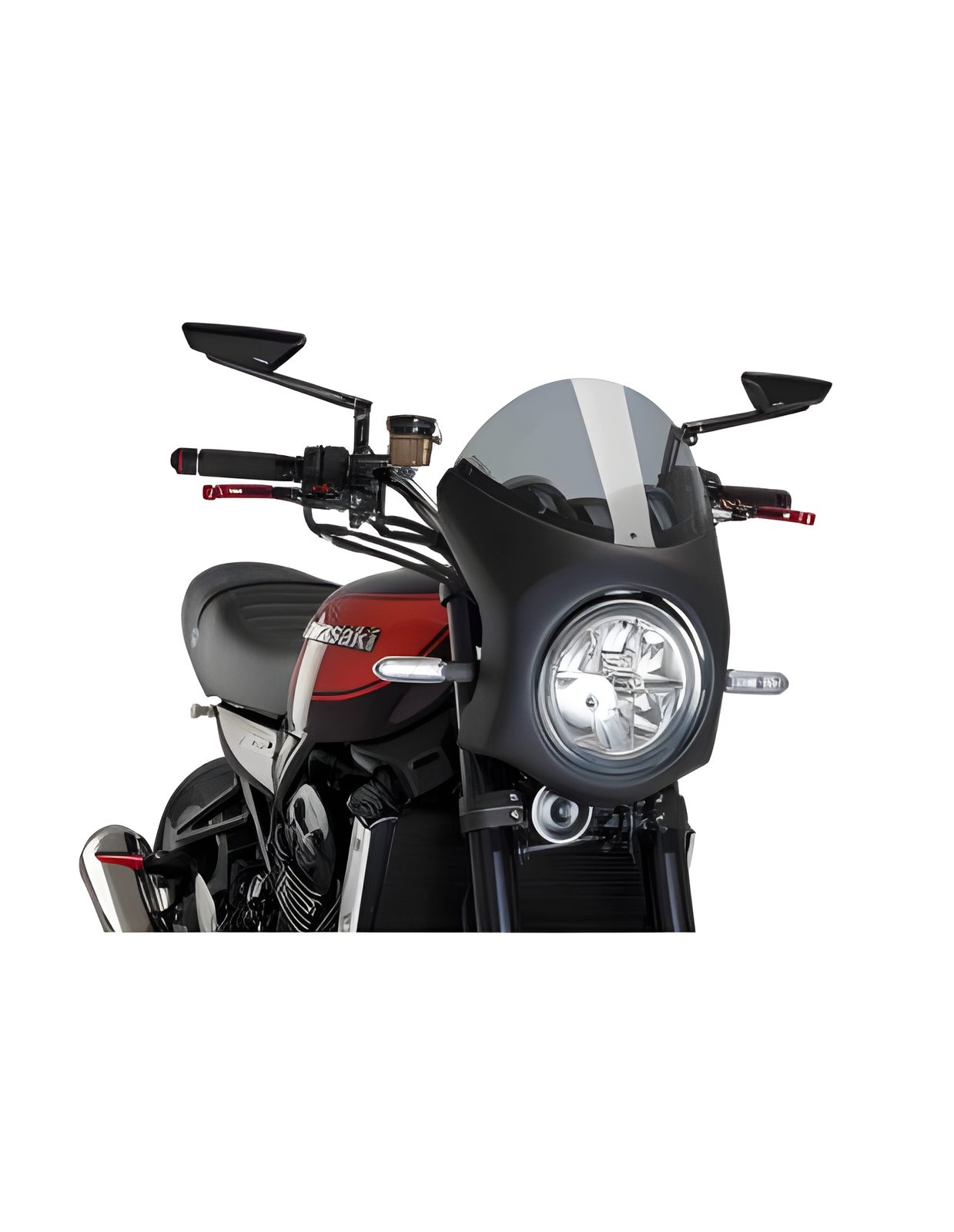 CUPOLINO SEMICARENATO PUIG COMPATIBILE PER KAWASAKI Z 900 RS 2026 NERO 9595H