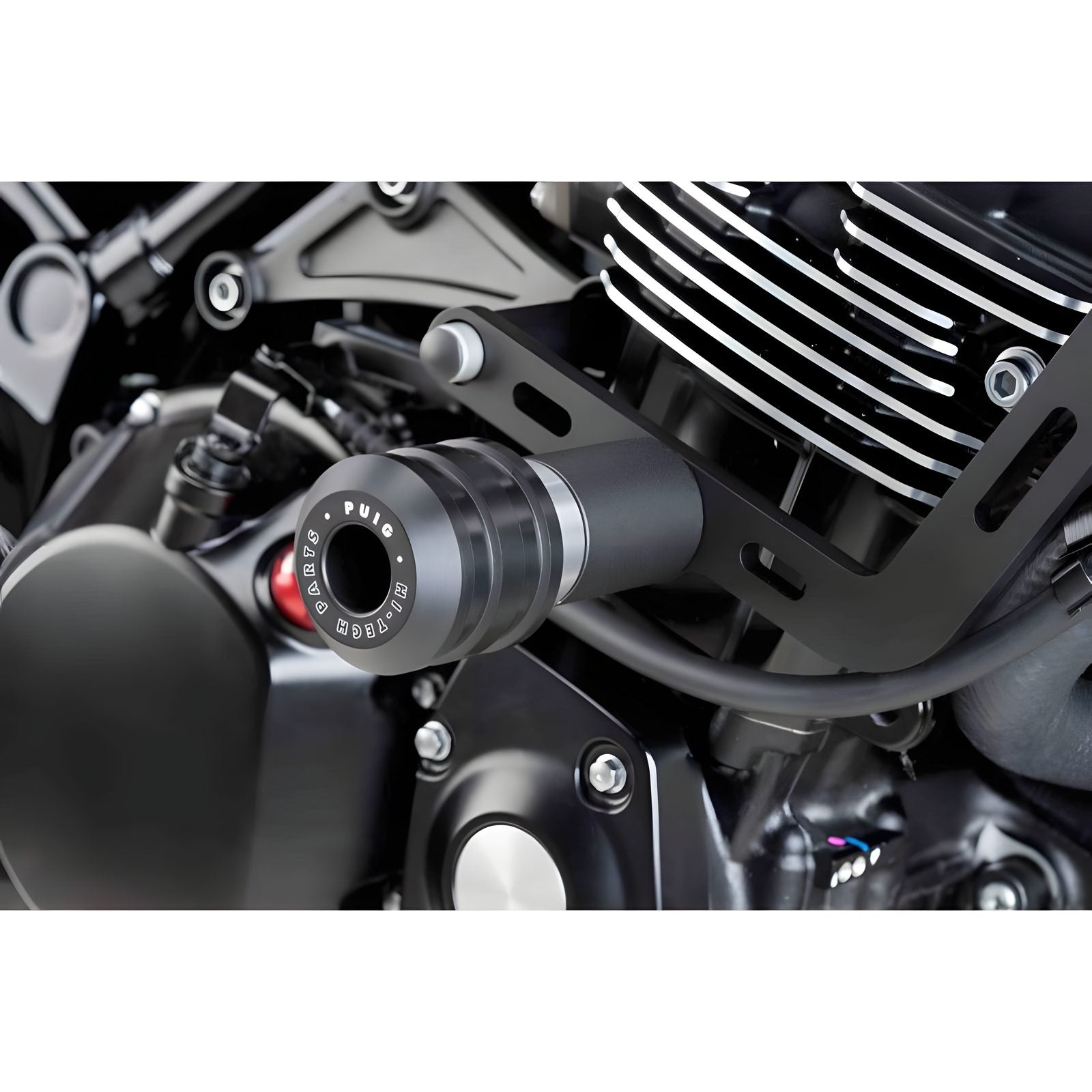 TAMPONI PARATELAIO MOD. VINTAGE PUIG COMPATIBILE PER KAWASAKI Z 900 RS SE 2022 > 2024 NERO COPPIA 9598N