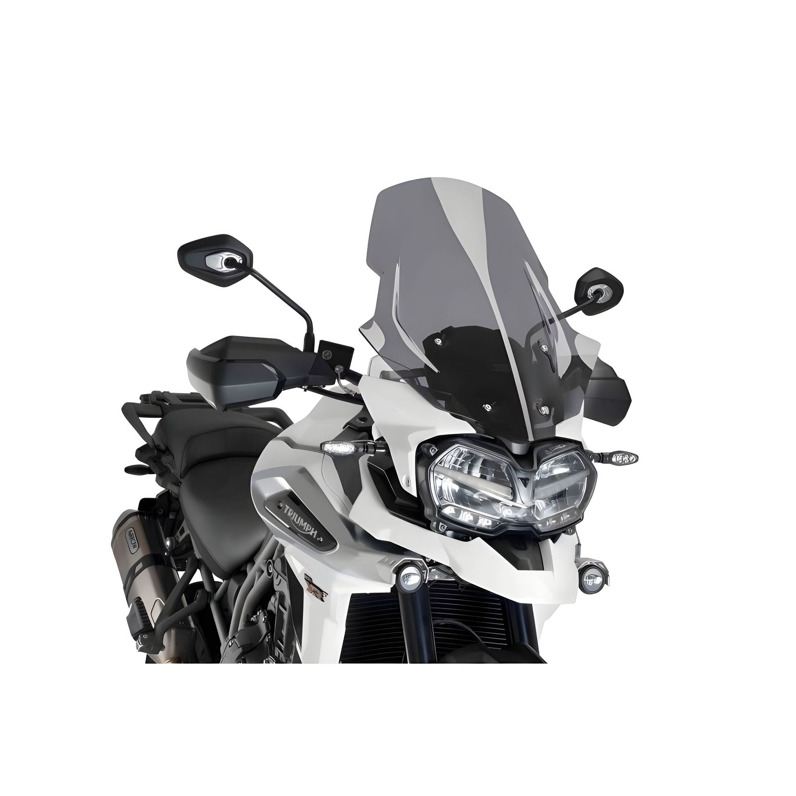 CUPOLINO TOURING PUIG COMPATIBILE PER TRIUMPH TIGER 1200 EXPLORER-XC/XR/XRX/XRT/XCX/XCA 2018 > 2020 FUME SCURO  RICONDIZIONATO 9613F
