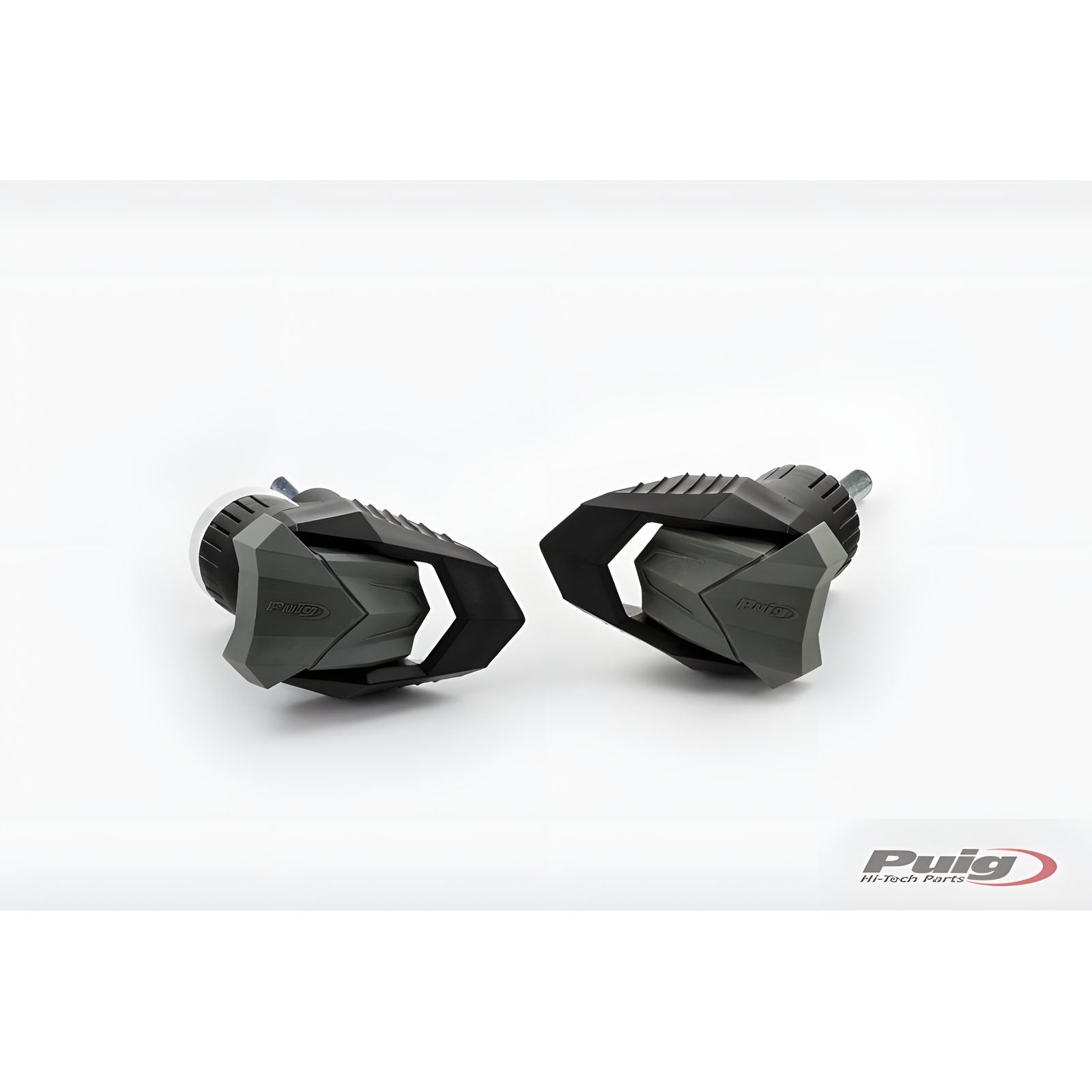 TAMPONI PARATELAIO MOD. R19 PUIG COMPATIBILE PER KAWASAKI NINJA 400 2018 > 2024 NERO COPPIA 9628N