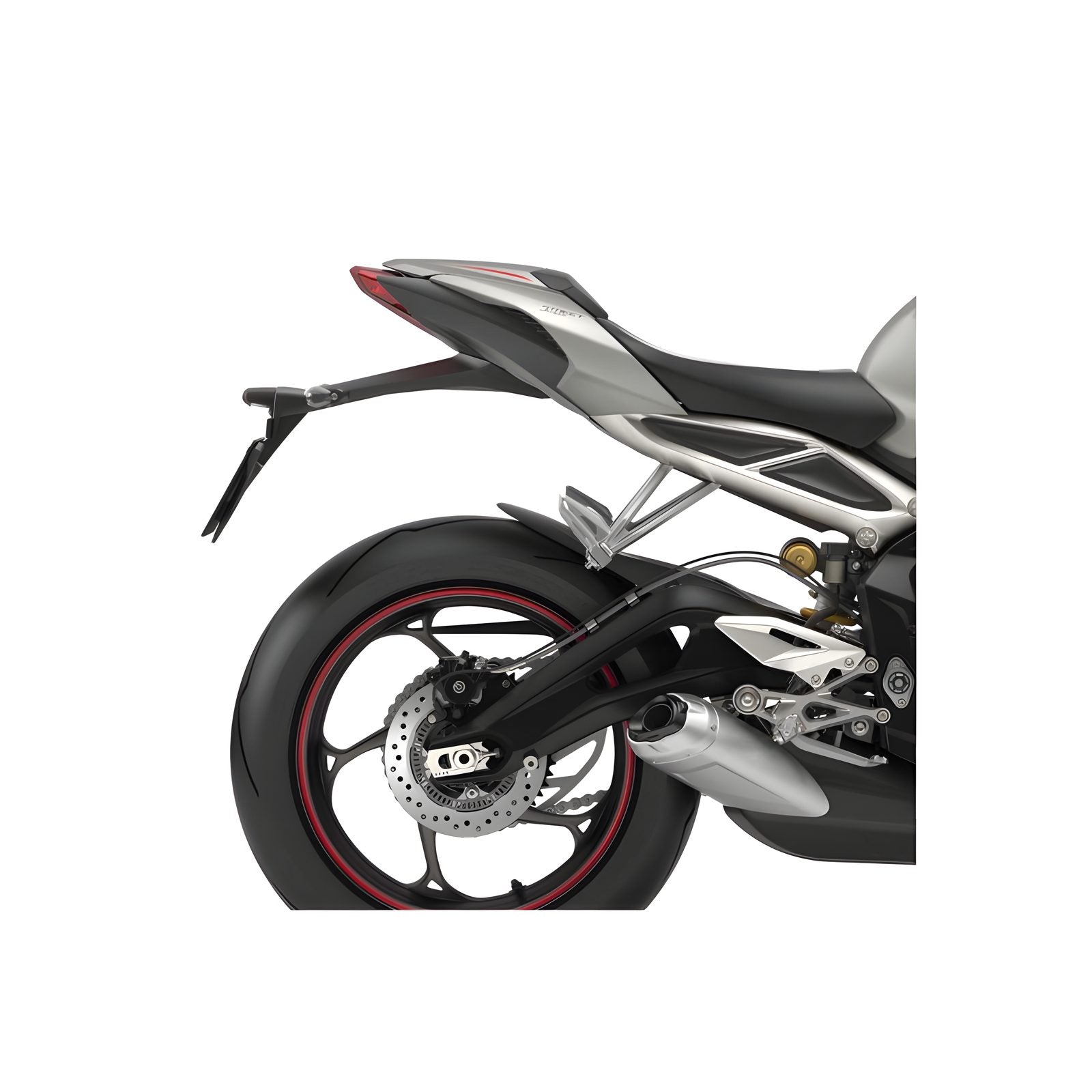 ESTENSIONE PARAFANGO POSTERIORE PUIG COMPATIBILE PER TRIUMPH STREET TRIPLE 765 R LOW 2021 > 2022 NERO OPACO 9906J