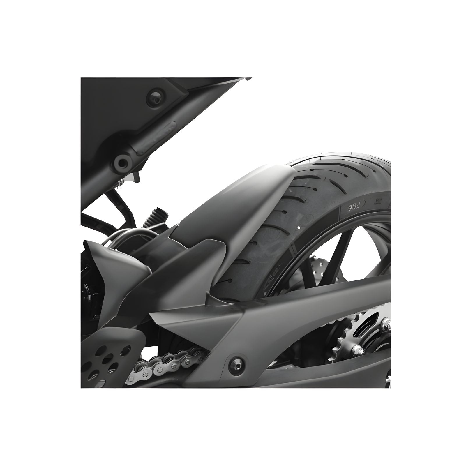 ESTENSIONE PARAFANGO POSTERIORE PUIG COMPATIBILE PER YAMAHA TRACER 7 700 GT 2021 > 2024 NERO OPACO 9912J