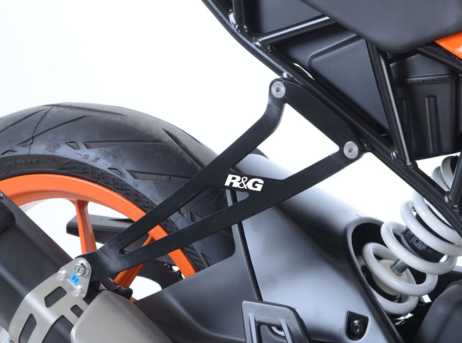 R&G GANCI PER SCARICO COMPATIBILI PER KTM RC 125 2016 NERO UNICO EH0080BK