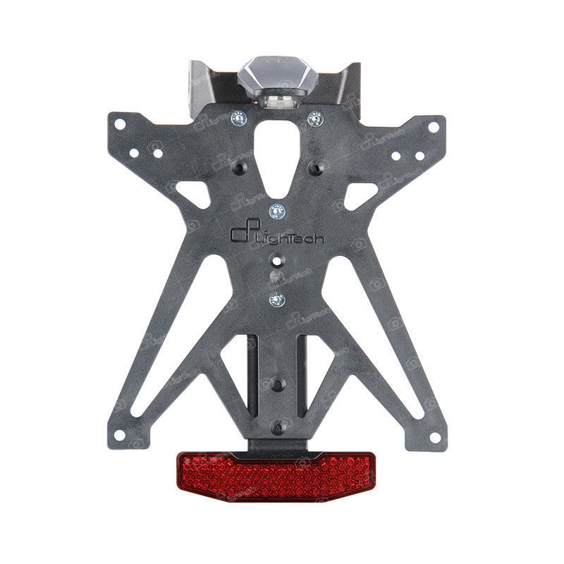 KIT PORTA TARGA LIGHTECH COMPATIBILE PER YAMAHA TENERE 700 2019 2020 2021 2022 2023 NERO KTARYA127A1