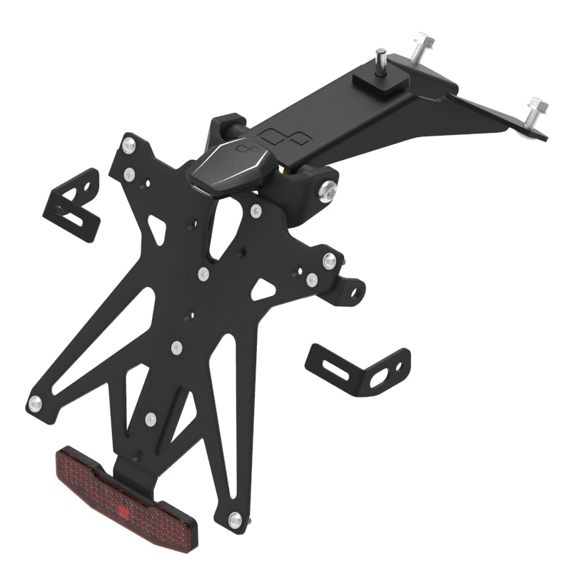 KIT PORTA TARGA LIGHTECH COMPATIBILE PER APRILIA TUONO V4 APRC 2011 2012 2013 2014 2015 2016 2017 2018 2019 2020 NERO KTARAP107A1