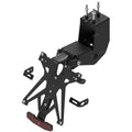 KIT PORTA TARGA LIGHTECH COMPATIBILE PER APRILIA DORSODURO 900 2017 2018 2019 2020 NERO KTARAP108A1