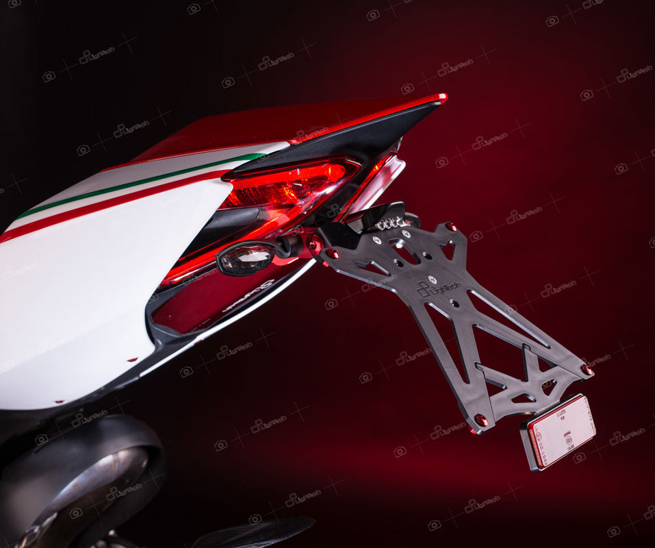 KIT PORTA TARGA LIGHTECH COMPATIBILE PER DUCATI PANIGALE 959 2016 2017 2018 2019 2020 NERO KTARDU109A1