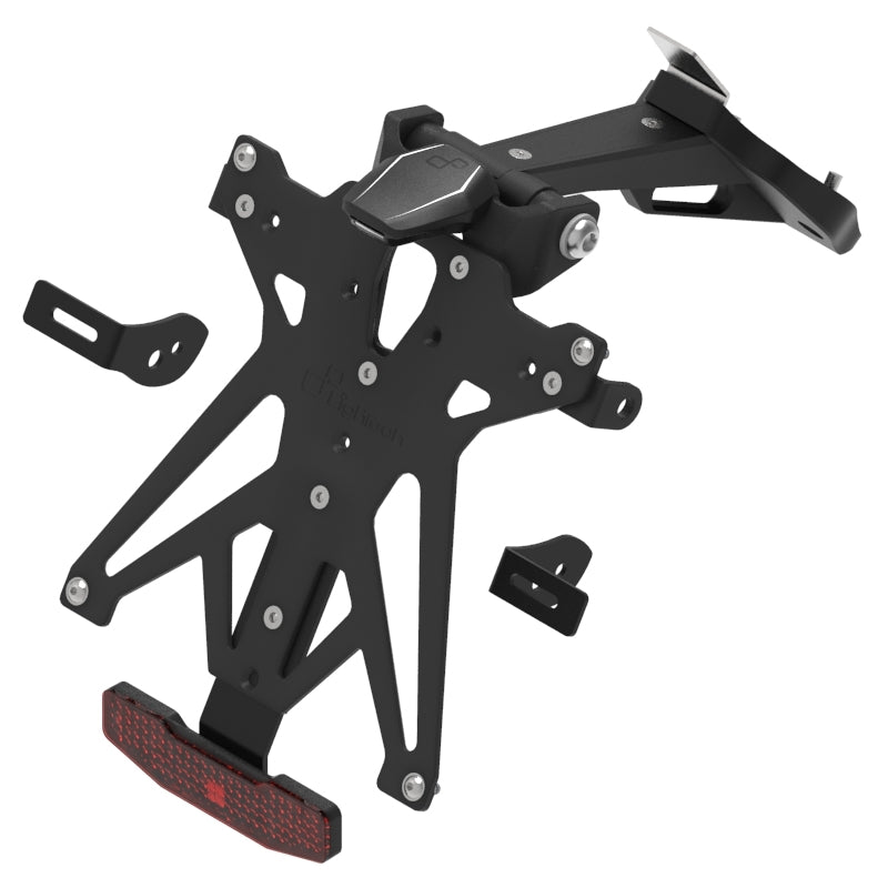 KIT PORTA TARGA LIGHTECH COMPATIBILE PER DUCATI PANIGALE V4R 2018 2019 2020 2021 2022 2023 NERO KTARDU113A1