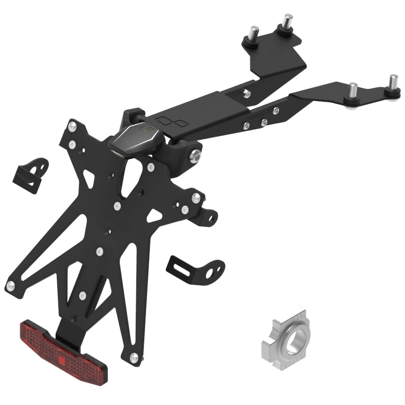 KIT PORTA TARGA LIGHTECH COMPATIBILE PER HUSQVARNA VITPILEN 701 2018 2019 NERO KTARHU102A1