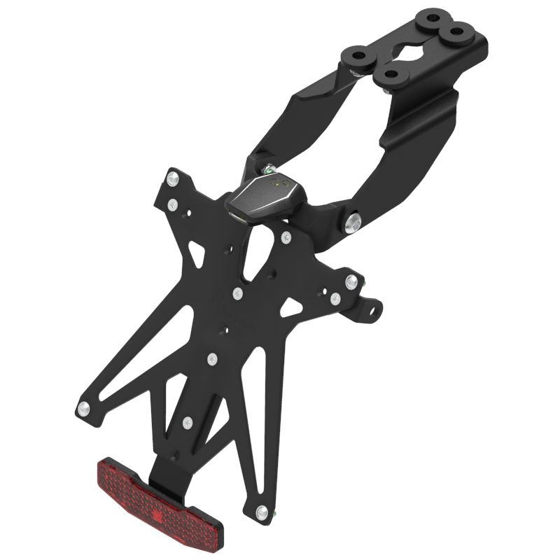 KIT PORTA TARGA LIGHTECH COMPATIBILE PER KAWASAKI Z 1000 2010 2011 2012 2013 NERO KTARKA115A1