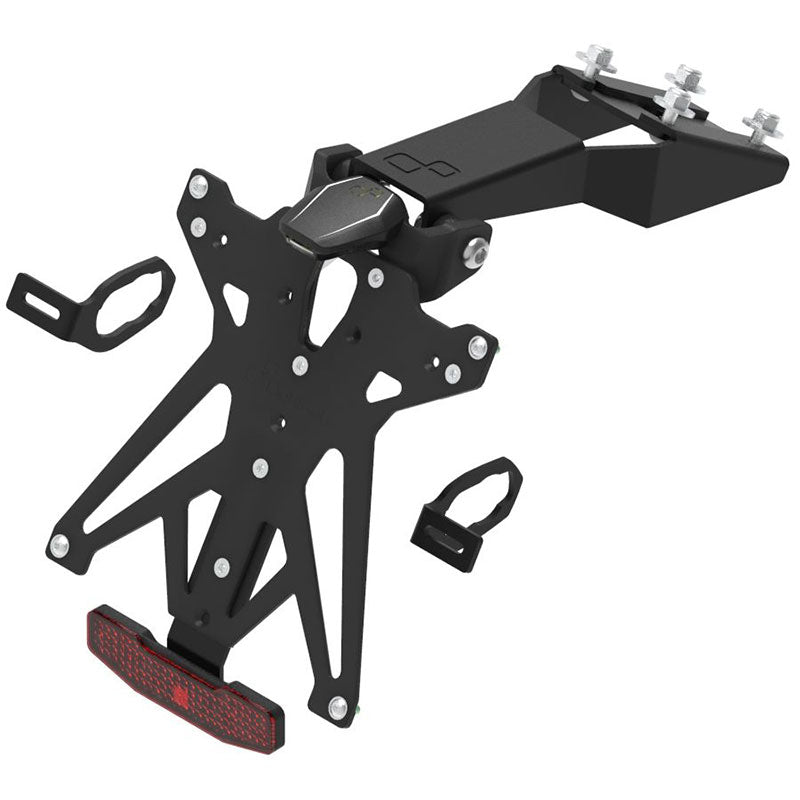 KIT PORTA TARGA LIGHTECH COMPATIBILE PER KAWASAKI NINJA 650 2016 2017 2018 2019 2020 2021 2022 NERO KTARKA122A1