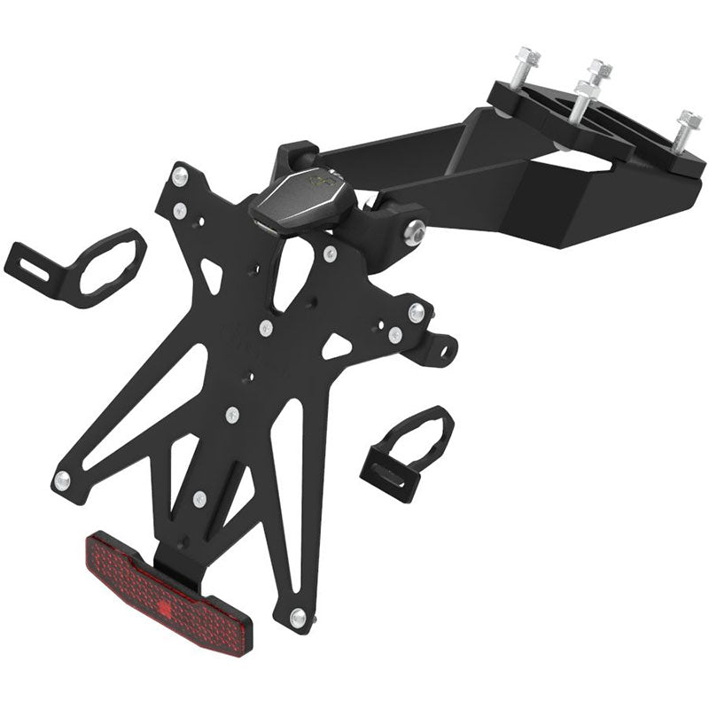 KIT PORTA TARGA LIGHTECH COMPATIBILE PER KAWASAKI Z 900 2016 2017 2018 2019 2020 2021 2022 2023 NERO KTARKA123A1