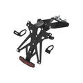 KIT PORTATARGA REGOLABILE CON LUCE TARGA LED E CATADIOTTRO OMOLOGATO LIGHTECH COMPATIBILE PER KAWASAKI Z400 2017 > 2023 NERO KTARKA124A1