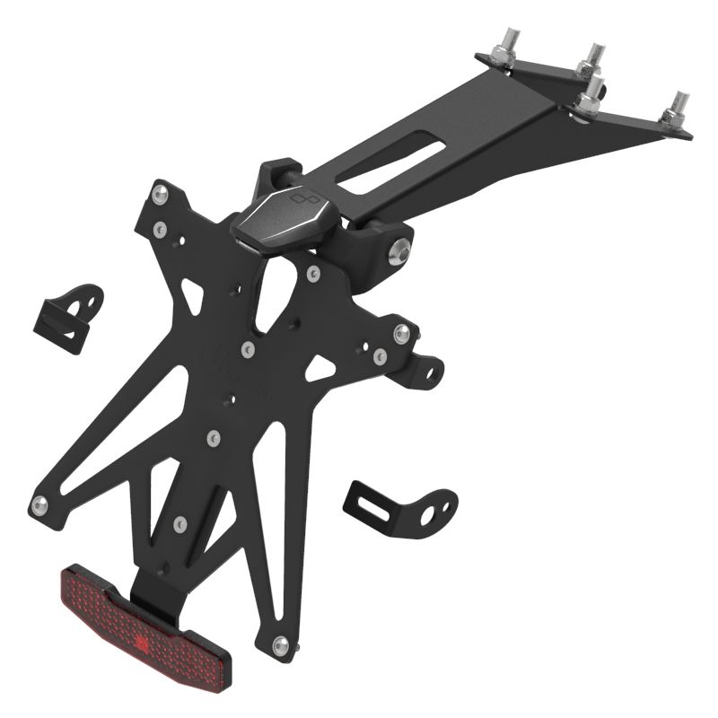 KIT PORTA TARGA LIGHTECH COMPATIBILE PER KTM RC 390 2017 2018 2019 2020 2021 NERO KTARKT107A1