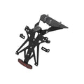 KIT PORTATARGA REGOLABILE CON LUCE TARGA LED E CATADIOTTRO OMOLOGATO LIGHTECH COMPATIBILE PER MOTO MORINI X CAPE 649 2022 > 2024 NERO KTARMM101A1