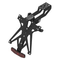 KIT PORTA TARGA LIGHTECH COMPATIBILE PER MV AGUSTA F3 675 2012 2013 2014 2015 2016 2017 2018 NERO KTARMV104A1