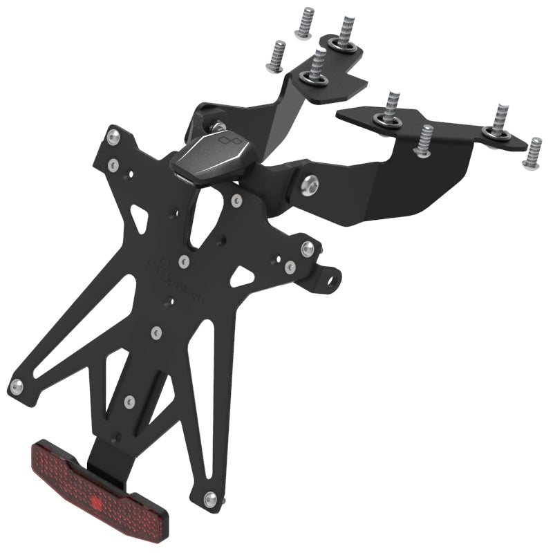 KIT PORTA TARGA LIGHTECH COMPATIBILE PER SUZUKI SV 650 2016 2017 2018 2019 2020 2021 2022 2023 NERO KTARSU112A1