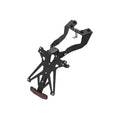 KIT PORTATARGA REGOLABILE CON LUCE TARGA LED E CATADIOTTRO OMOLOGATO LIGHTECH COMPATIBILE PER TRIUMPH SPEED TRIPLE 1050 R 2011 > 2015 NERO KTARTR105A1