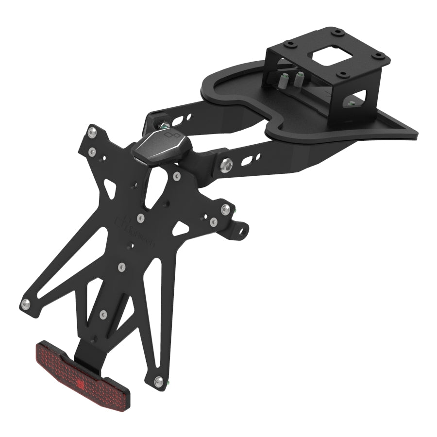 KIT PORTA TARGA LIGHTECH COMPATIBILE PER TRIUMPH SPEED TRIPLE 1050 2016 2017 2018 2019 2020 NERO KTARTR107A1