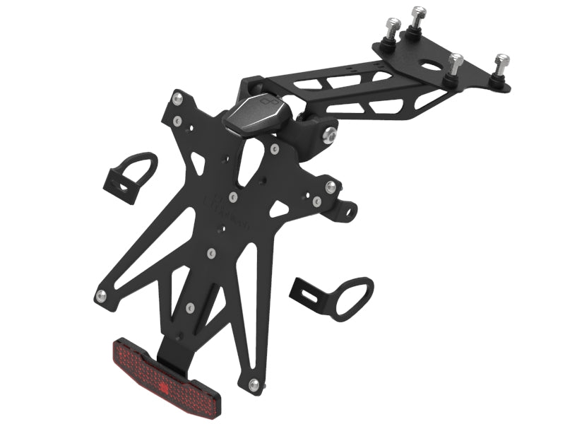 KIT PORTA TARGA LIGHTECH COMPATIBILE PER YAMAHA MT-09 TRACER 2015 2016 2017 2018 2019 2020 NERO KTARYA119A1