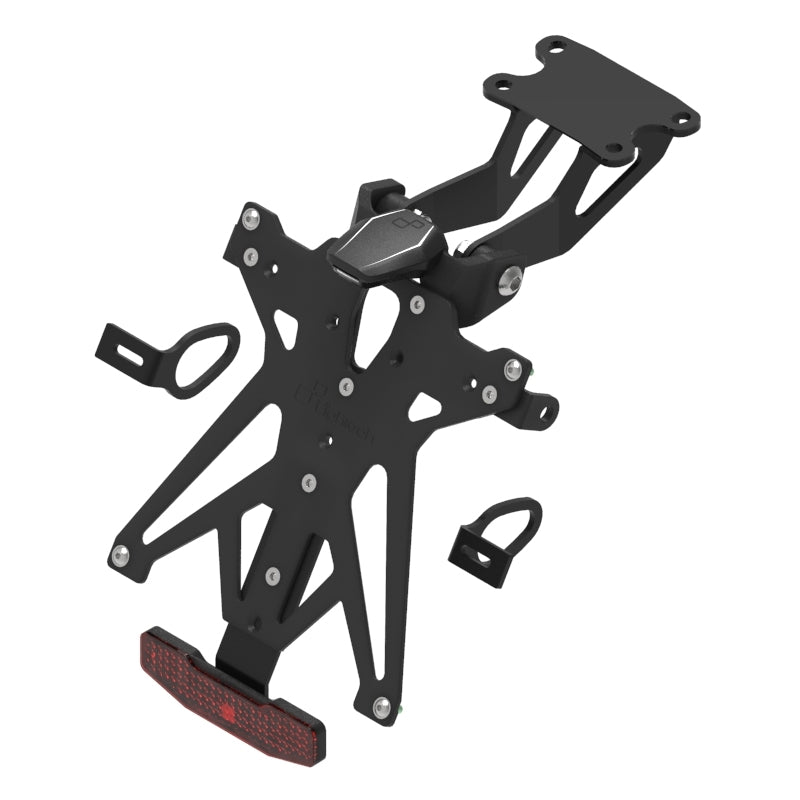 KIT PORTA TARGA LIGHTECH COMPATIBILE PER YAMAHA MT-08 2013 2014 2015 2016 2017 2018 2019 2020 2021 2022 NERO KTARYA125A1