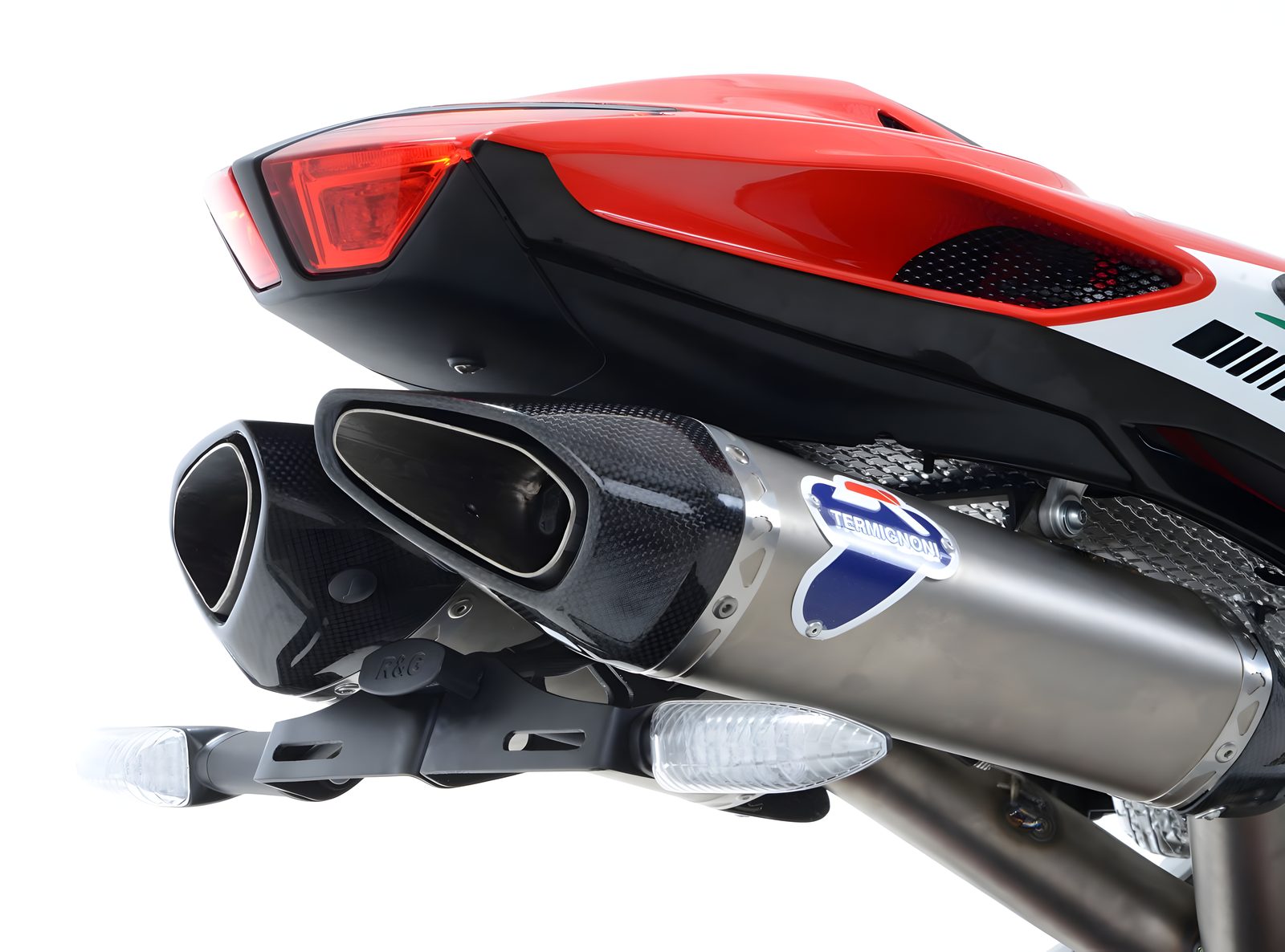 R&G PORTATARGA COMPATIBILE PER MV AGUSTA F4 RC 2015 > 2018 LP0189BK NERO