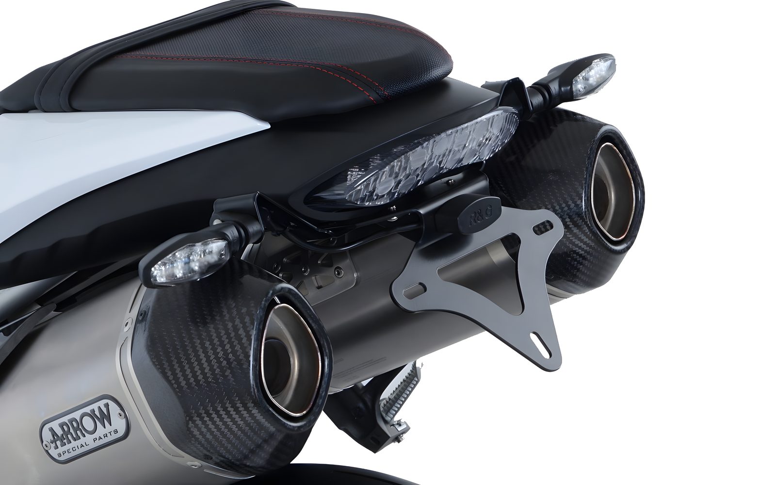 R&G PORTATARGA COMPATIBILE PER TRIUMPH SPEED TRIPLE R 2016 > 2018 LP0253BK NERO