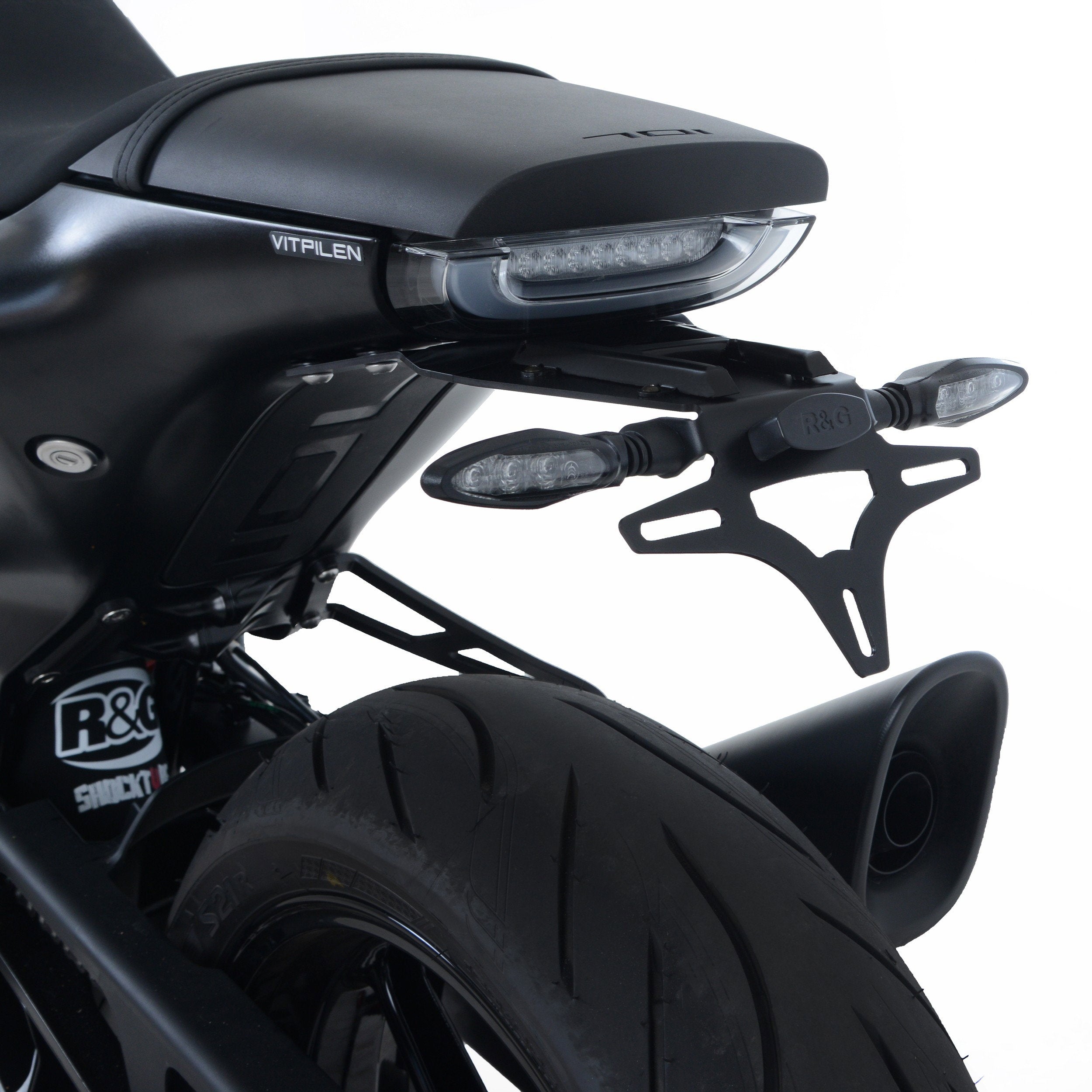 R&G PORTATARGA COMPATIBILE PER HUSQVARNA VITPILEN 701 2018 > 2022 LP0258BK NERO
