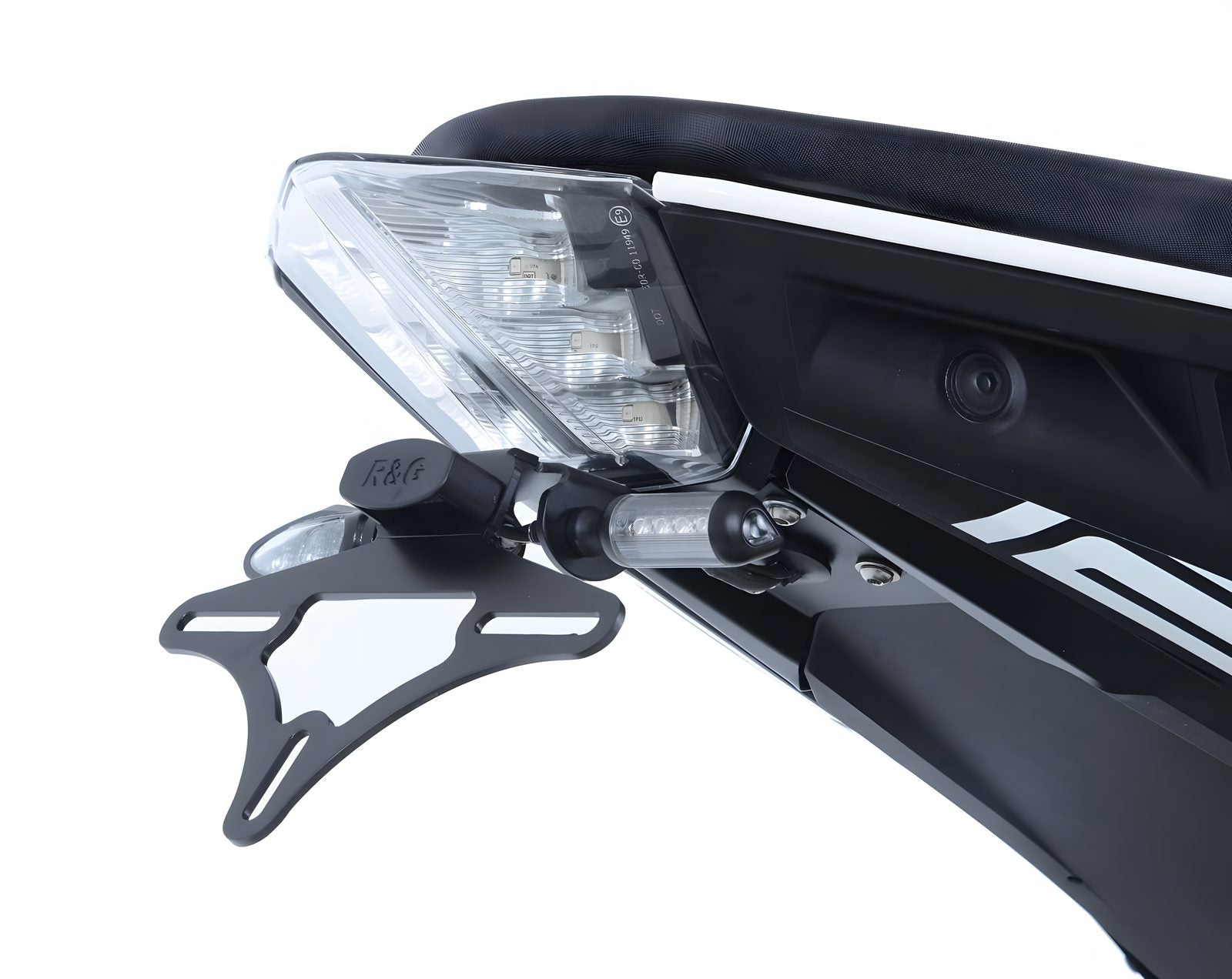 PORTATARGA R&G COMPATIBILE PER KTM 125 DUKE 2017 > 2021 NERO LP0279BK