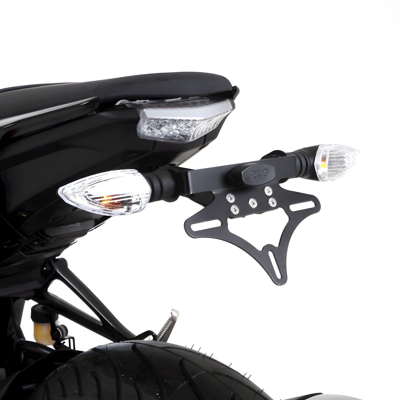 PORTATARGA R&G COMPATIBILE PER YAMAHA MT-125 2020 > 2024 NERO LP0308BK