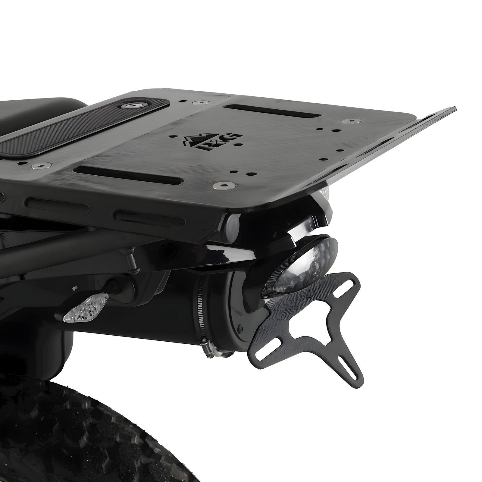 PORTATARGA R&G COMPATIBILE PER KAWASAKI KLR 650 2022 > 2024 NERO LP0332BK