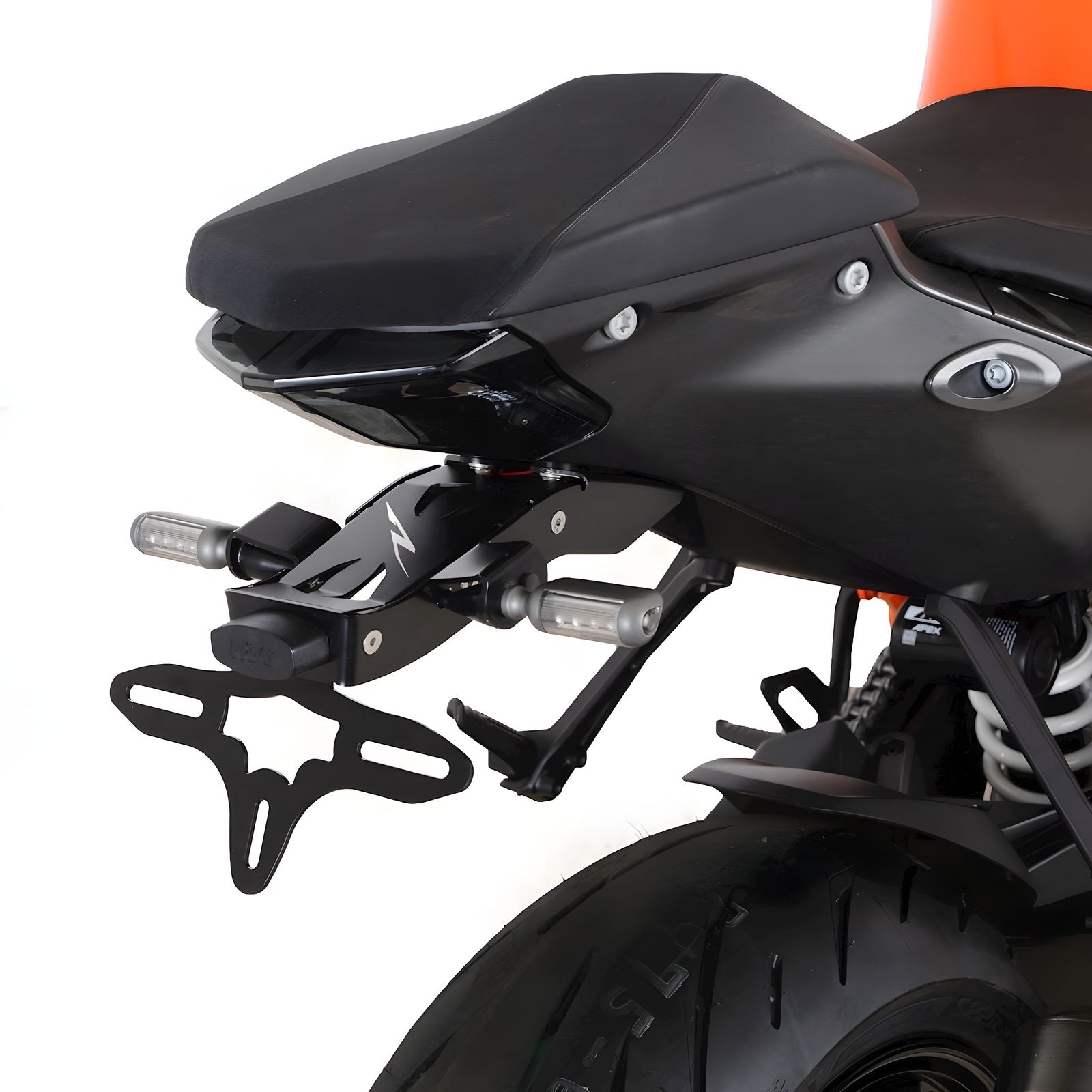 PORTATARGA R&G PER KTM 1290 SUPER DUKE R 2020 > 2024 COVER CABLAGGIO ARANCIO