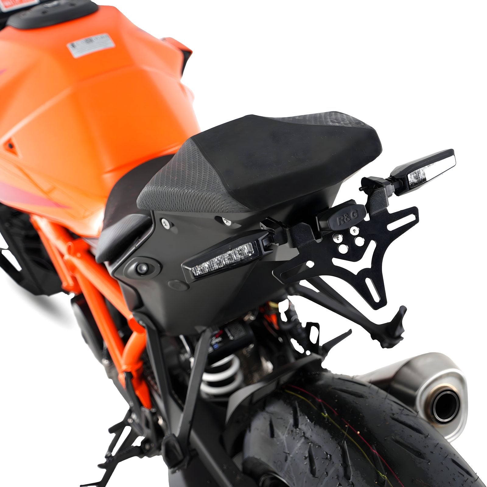 PORTATARGA R&G COMPATIBILE PER KTM 1390 SUPER DUKE R / EVO 2024 NERO LP0374BK
