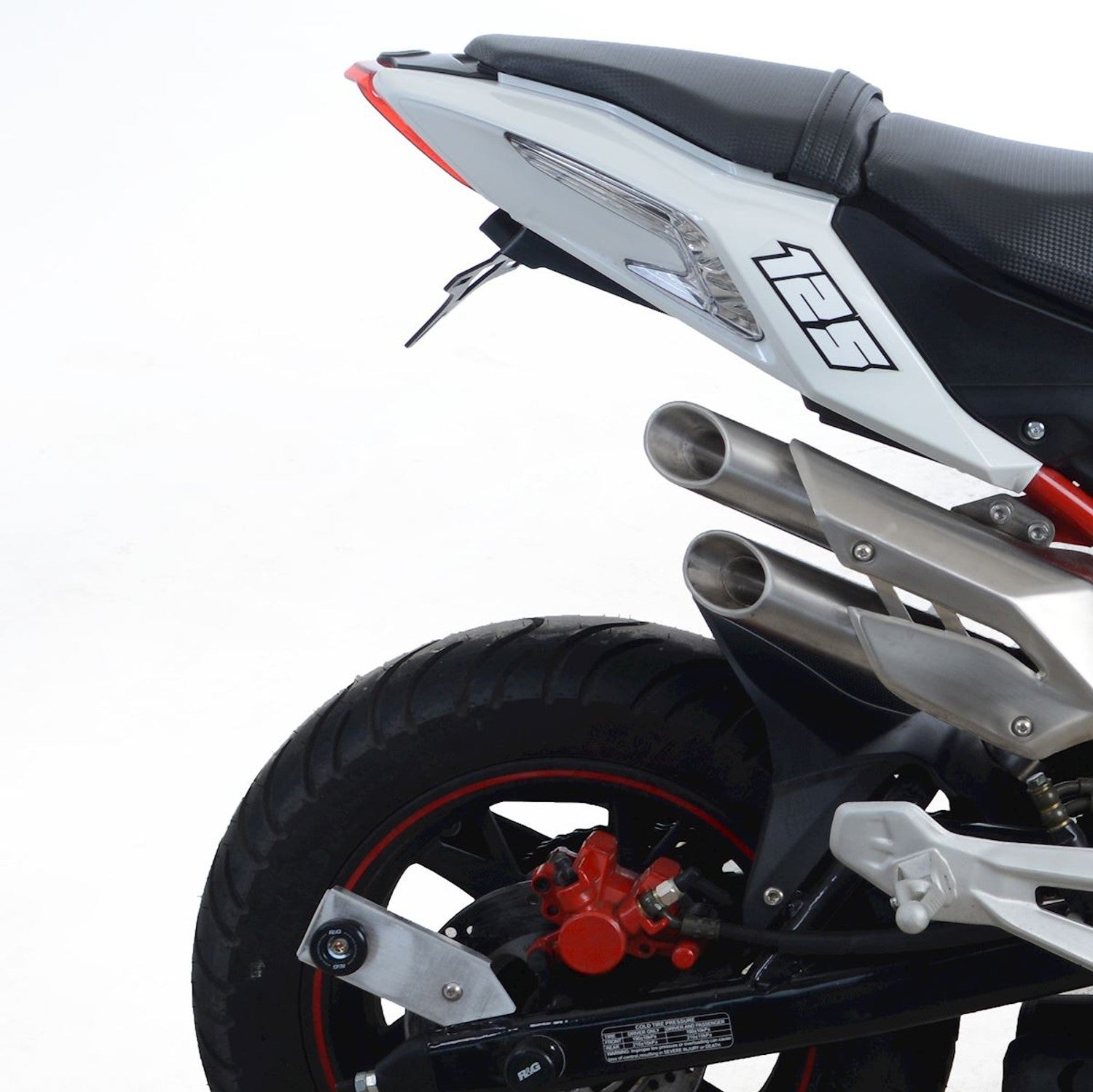 R&G PORTATARGA COMPATIBILE PER BENELLI TNT 125 2017 IN POI LP0267BK(A) NERO