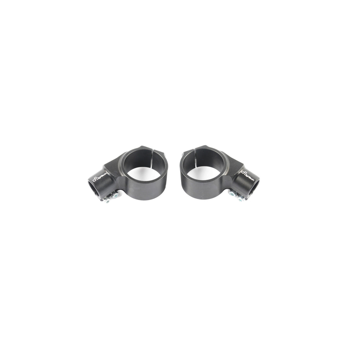 SEMIMANUBRI RACING IN ALLUMINIO CNC Ø53 - OFFSET 20MM INCLINAZIONE 10° LIGHTECH COMPATIBILE PER DUCATI PANIGALE V4 2018 > 2026 COPPIA 275 MM NERO MOZ5301NER