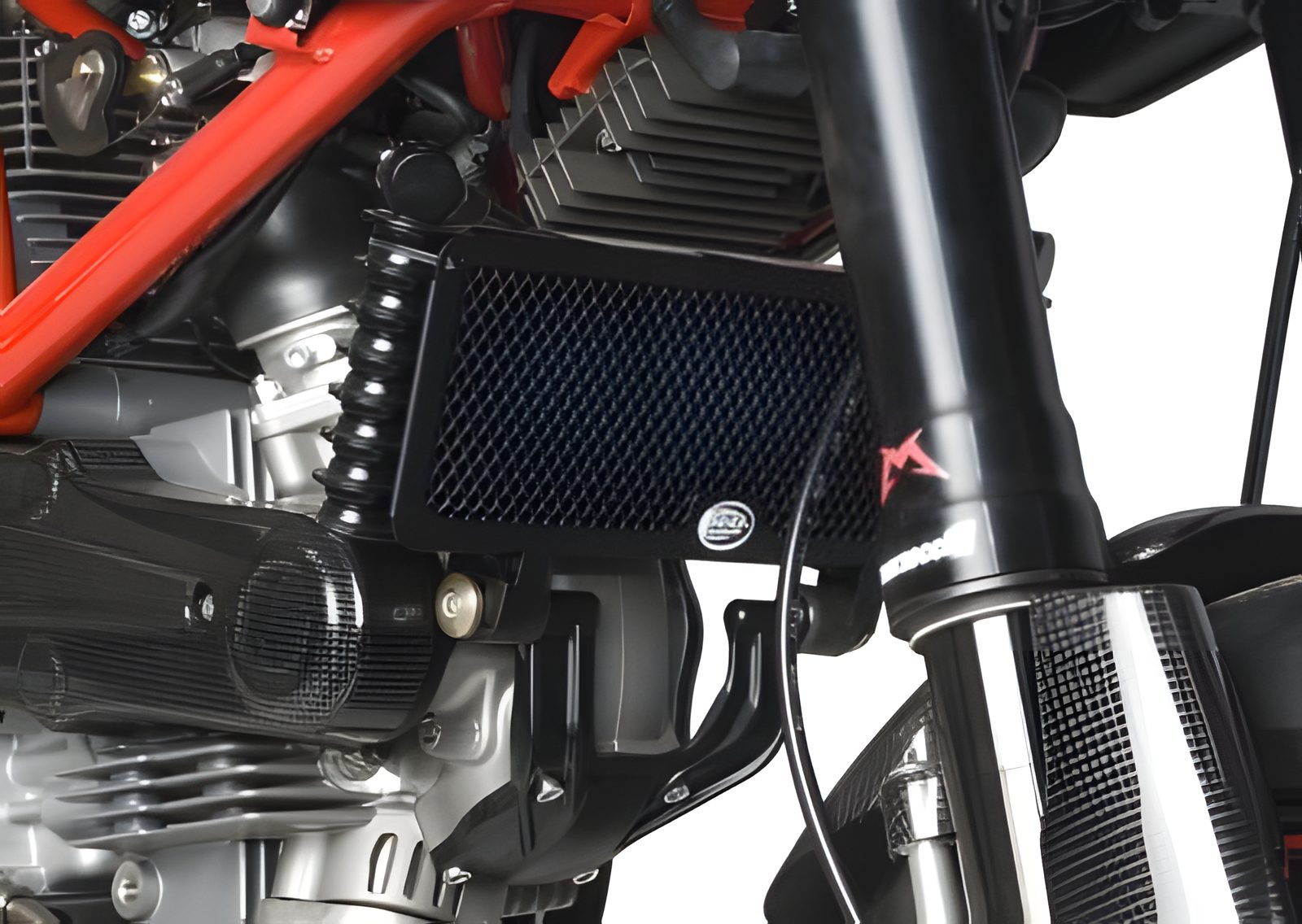 RETINA RADIATORE OLIO R&G PER DUCATI HYPERMOTARD 1100 EVO 2007 > 2012 NERO