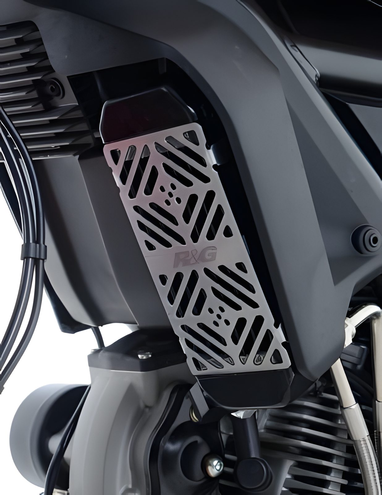 PROTEZIONE RADIATORE OLIO R&G PER DUCATI MONSTER 797 2017 2018 SATINATO 0022SI