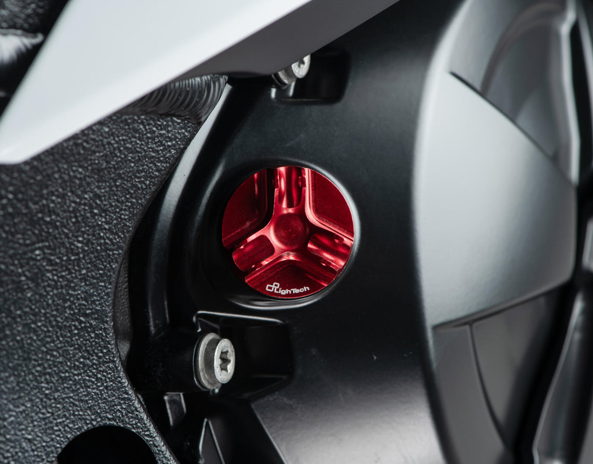 TAPPO OLIO IN ERGAL CNC M24X2 LIGHTECH COMPATIBILE PER BMW S 1000 RR 2009 > 2026 SINGOLO ARGENTO OIL107SIL