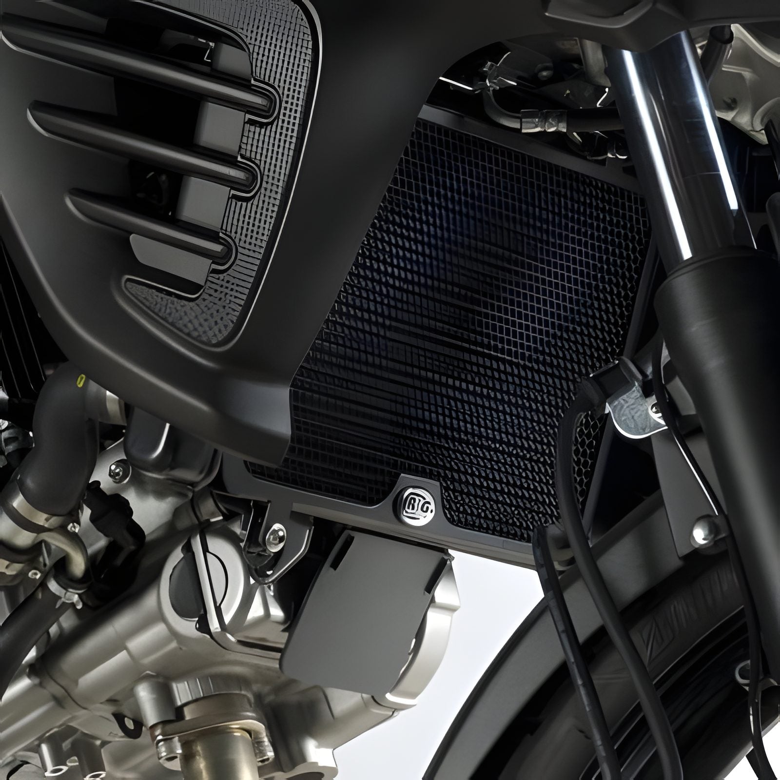 PROTEZIONE RADIATORE ALLUMINIO R&G PER SUZUKI DL650 V-STROM 2013 > 2018 NERO