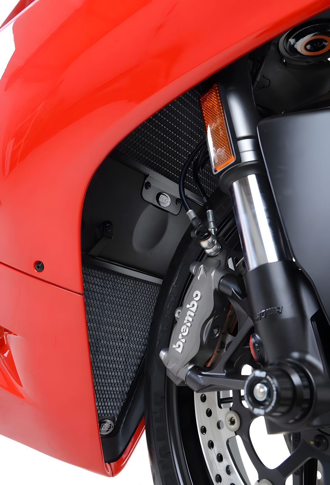 PROTEZIONE RADIATORE ACQUA COPPIA R&G PER DUCATI 959 PANIGALE 2016 > 2019 NERO