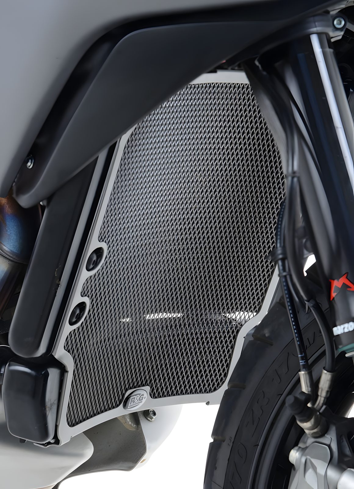 PROTEZIONE RADIATORE ACQUA R&G PER MV AGUSTA STRADALE 800 2015 > 2018 TITANIO