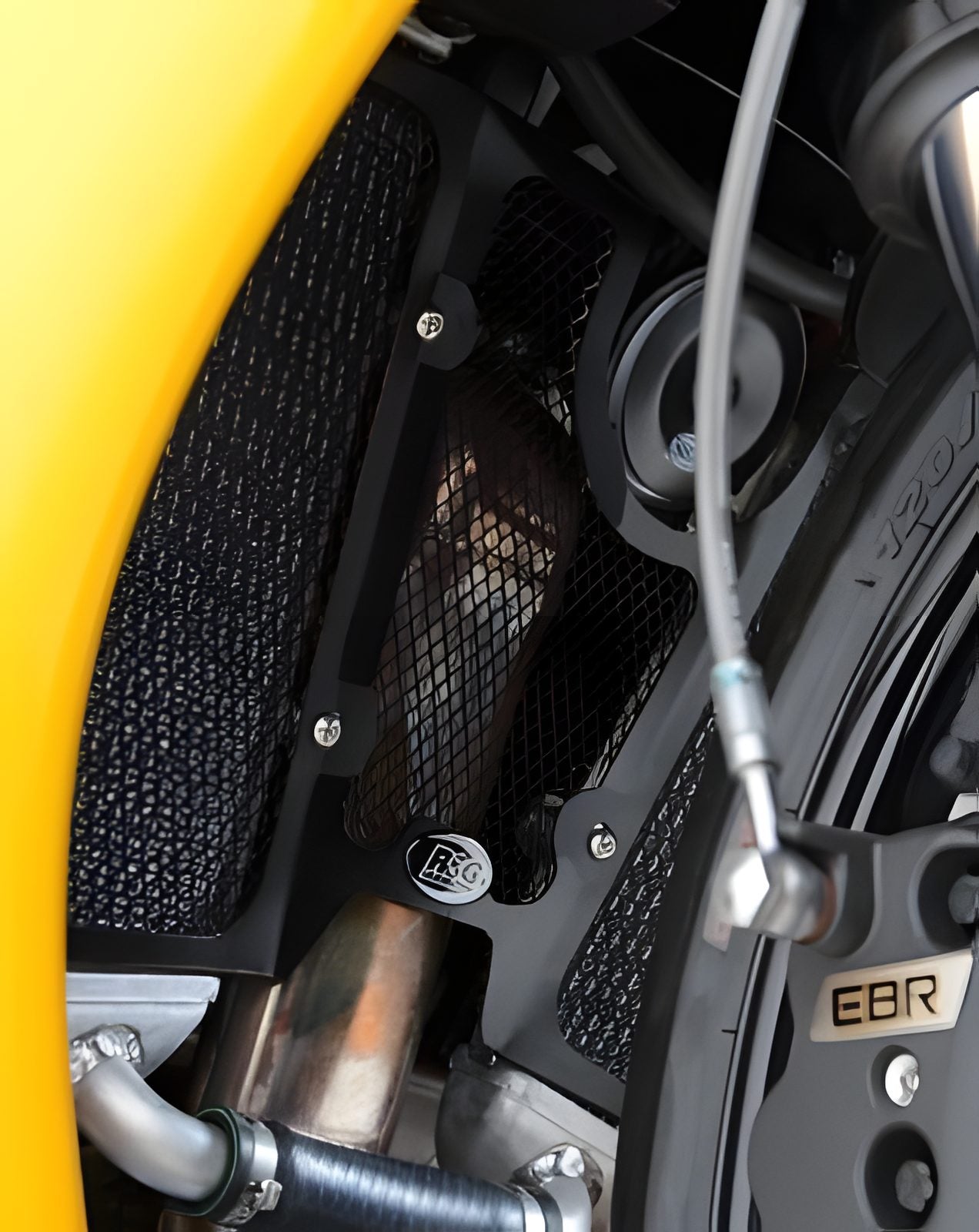 PROTEZIONE RADIATORE ACQUA NERO R&G PER BUELL EBR 1190RX / SX 2014 NERO