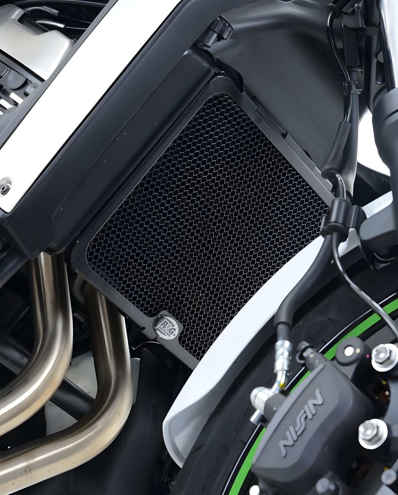 PROTEZIONE RADIATORE ALLUMINIO R&G PER KAWASAKI VULCAN CAFE 2018 2019 NERO 190BK