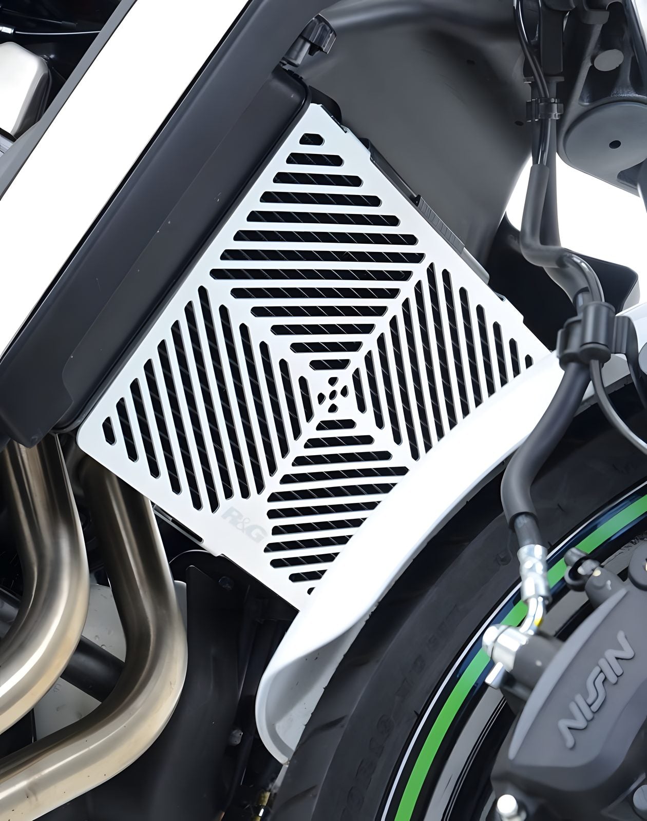 PROTEZIONE RADIATORE ACQUA R&G PER KAWASAKI VULCAN S 2015 > 2024 SILVER