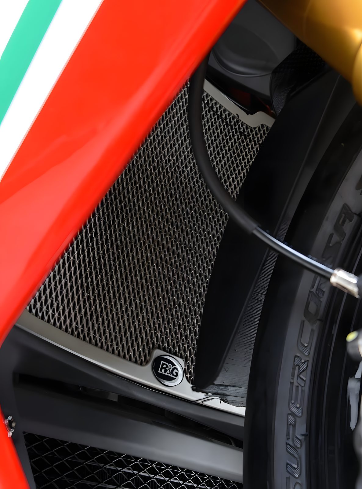 PROTEZIONE RADIATORE ACQUA R&G PER MV AGUSTA F4 RC 2015 > 2018 TITANIO RAD0199TI
