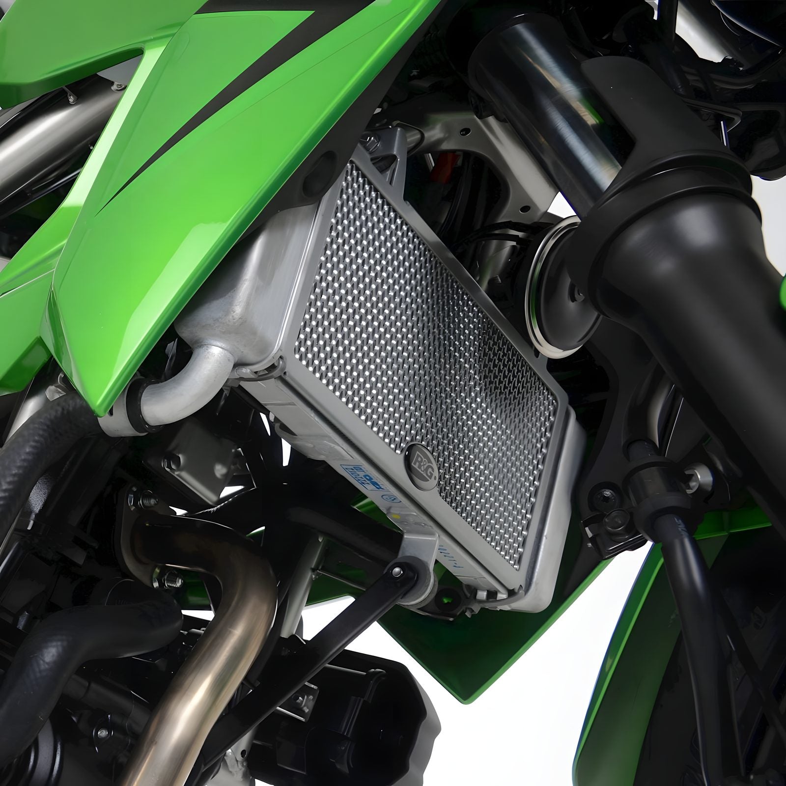 PROTEZIONE RADIATORE ACQUA R&G PER KAWASAKI Z 125 2019 > 2025 VERDE RAD0242GR