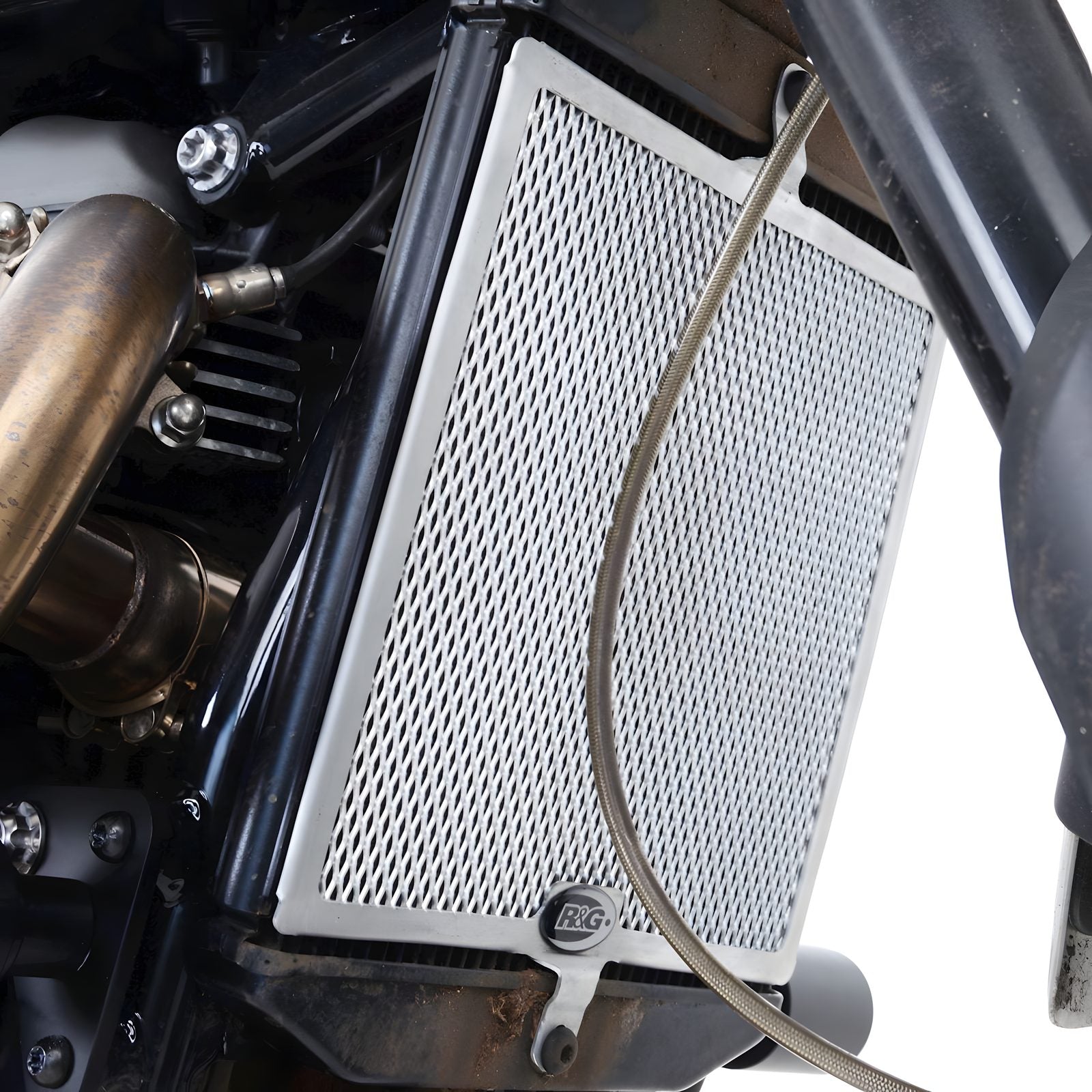 PROTEZIONE RADIATORE ACQUA R&G PER TRIUMPH SCRAMBLER 1200 XC 2019 > 2025 TITANIO